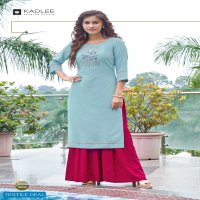 Kadlee Fortune Wholesale Reyon Long Kurti With Sharara Catalogs