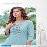 Kadlee Fortune Wholesale Reyon Long Kurti With Sharara Catalogs
