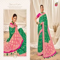 ASHIKA KALA MANDIR FANCY SATIN SILK WITH JEQUARD SAREES WHOLESALER