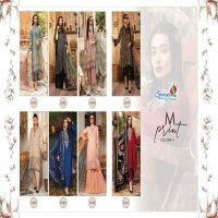 SANIYA TRENDZ M PRINTS VOL 3 COTTON WORK PAKISTANI FANCY SUITS