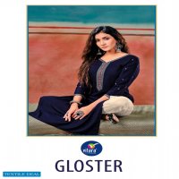 Vitara Gloster Wholesale Reyon Kurti With Pant Catalogs