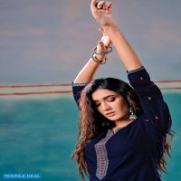 Vitara Gloster Wholesale Reyon Kurti With Pant Catalogs