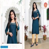 SBS Aarvi Wholesale Reyon Kurti With Pant Collection
