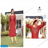 Jinesh Anamika Wholesale Reyon Fabrics Hand work Kurtis