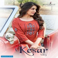 Wooglee Kesar Vol-5 Wholesale Reyon Kurti With Pants