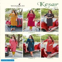 Wooglee Kesar Vol-5 Wholesale Reyon Kurti With Pants