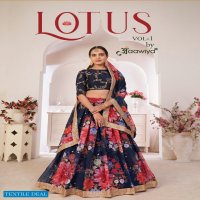 Aawiya Lotus Vol-1 Wholesale Digital Printed And Embroidery Lehengas