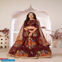 Aawiya Lotus Vol-1 Wholesale Digital Printed And Embroidery Lehengas