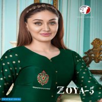Anju Zoya Vol-5 Wholesale Bembarg Silk Kurti With Plazzo