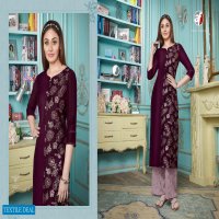 Anju Zoya Vol-5 Wholesale Bembarg Silk Kurti With Plazzo