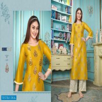 Anju Zoya Vol-5 Wholesale Bembarg Silk Kurti With Plazzo