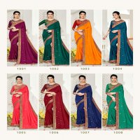 ICONIC BY RANJNA SAREE DESIGNER BORDER WORKED BLOUSE SIROSKI DIAMOND PANEL SUPER HIT COLLECTON