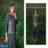 Psyna Punjabi Kudi Wholesale Long Kurti With Jacket And Pants