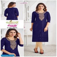 Kasmeera Hariyaali Candy Wholesale Schiffli Work Long Kurtis
