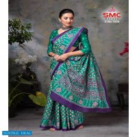SMC Pallavi Wholesale Cotton Printed Indian Sarees