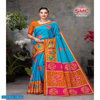 SMC Pallavi Wholesale Cotton Printed Indian Sarees