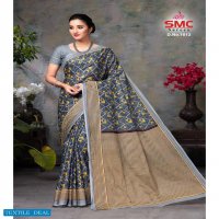 SMC Pallavi Wholesale Cotton Printed Indian Sarees