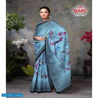 SMC Pallavi Wholesale Cotton Printed Indian Sarees