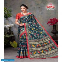 SMC Pallavi Wholesale Cotton Printed Indian Sarees