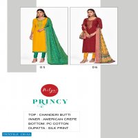 LT Nitya Princy Wholesale Chanderi Buti Embroidered Dress Material