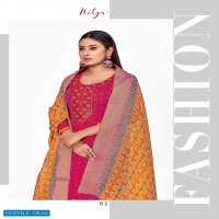 LT Nitya Princy Wholesale Chanderi Buti Embroidered Dress Material