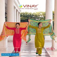 KERVIN AURA BY VINAY SILK JACQUARD TRADITIONAL WEAR FANCY SUITS
