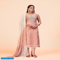 LT Nitya Snow Lady Wholesale Chanderi Fabrics On Neck Work Dress Material