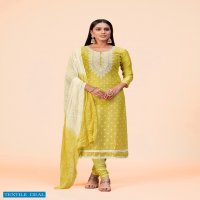 LT Nitya Snow Lady Wholesale Chanderi Fabrics On Neck Work Dress Material
