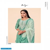 LT Nitya Snow Lady Wholesale Chanderi Fabrics On Neck Work Dress Material