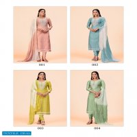 LT Nitya Snow Lady Wholesale Chanderi Fabrics On Neck Work Dress Material