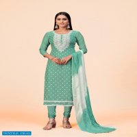 LT Nitya Snow Lady Wholesale Chanderi Fabrics On Neck Work Dress Material