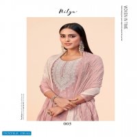LT Nitya Snow Lady Wholesale Chanderi Fabrics On Neck Work Dress Material