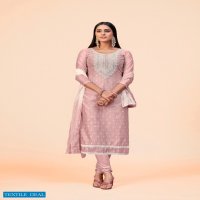 LT Nitya Snow Lady Wholesale Chanderi Fabrics On Neck Work Dress Material