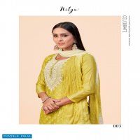 LT Nitya Snow Lady Wholesale Chanderi Fabrics On Neck Work Dress Material