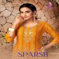 Poonam Sparsh Wholesale Reyon Neck Hand Work Kurtis