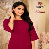 BAANVI NAINA RAYON READYMADE KURTI SIMPLE STYLE