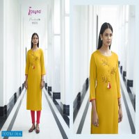 POSHAK VOL 11 BY PSYNA RAYON SLUB HANDWORK FANCY KURTIS