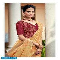 SHIVANGI BY LT FASHION LINEN DESIGNER SAREE WITH FANCY WORK BLOUSE