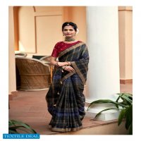 SHIVANGI BY LT FASHION LINEN DESIGNER SAREE WITH FANCY WORK BLOUSE