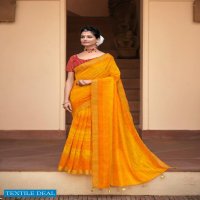SHIVANGI BY LT FASHION LINEN DESIGNER SAREE WITH FANCY WORK BLOUSE