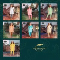 ELINA BY HERITAGE HEAVY RAYON HEAVY LUREX TWO TONED KURTI CATALOG WHOLESALER BEST RATE