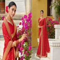 Kalista Trophy Gold Wholesale Festive Indian Sarees