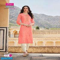 Diya Victoria Vol-3 Wholesale Long Embroidered Kurti Catalogs