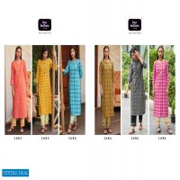 Four Buttons Silver Vol-8 wholesale Long reyon Kurti With Pants