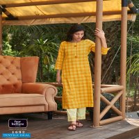 Four Buttons Silver Vol-8 wholesale Long reyon Kurti With Pants