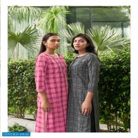 Four Buttons Silver Vol-8 wholesale Long reyon Kurti With Pants