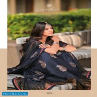 NIKHAR BY KASHVI MOSS WITH PADDING ZARI DESIGNER SAREE
