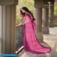 NIKHAR BY KASHVI MOSS WITH PADDING ZARI DESIGNER SAREE