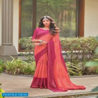 NIKHAR BY KASHVI MOSS WITH PADDING ZARI DESIGNER SAREE