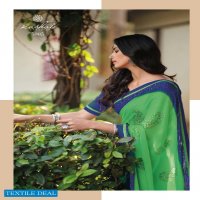 NIKHAR BY KASHVI MOSS WITH PADDING ZARI DESIGNER SAREE